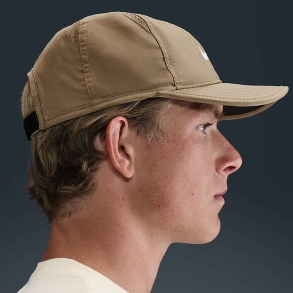 Nike Dri FIT Size L/XL Club Unstructured Featherlight Cap Khaki White FB5682 247 - Picture 2 of 13